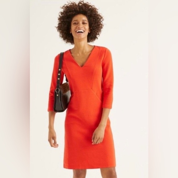 Boden Brontë Ottoman Dress in Fire Cracker - Picture 3 of 7